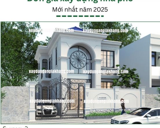 Đơn giá xây dựng nhà phố mới nhất năm 2025