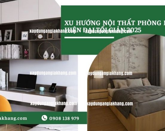 Xu hướng nội thất phòng ngủ tối giản hiện đại 2025
