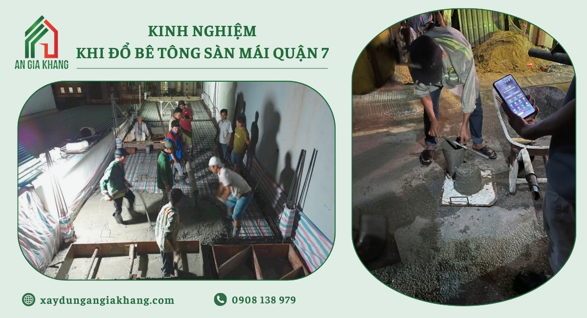 Kinh nghiệm thực tế khi đổ bê tông sàn mái quận 7
