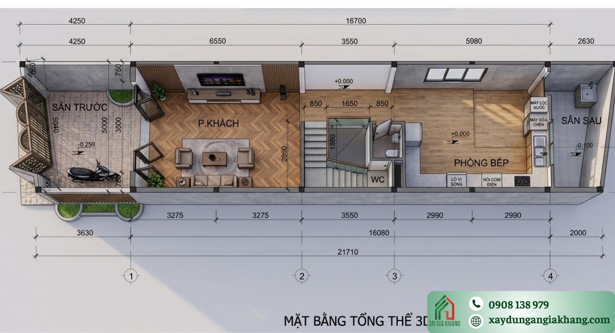 Quá trình thiết kế, xây dựng hoàn thiện nhà phố tân cổ điển