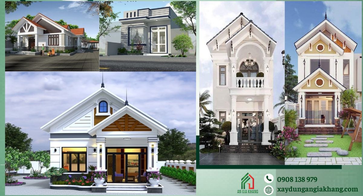 chi phí xây nhà mái thái thường được tính theo m² xây dựng