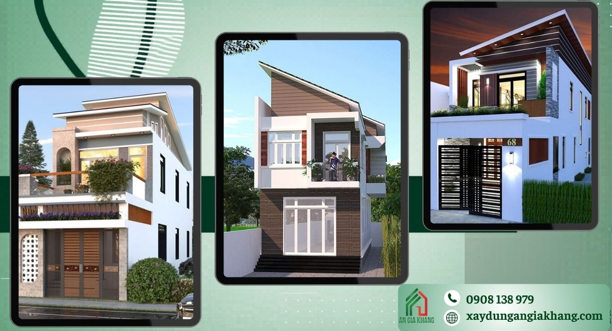 Nhà ống mái lệch