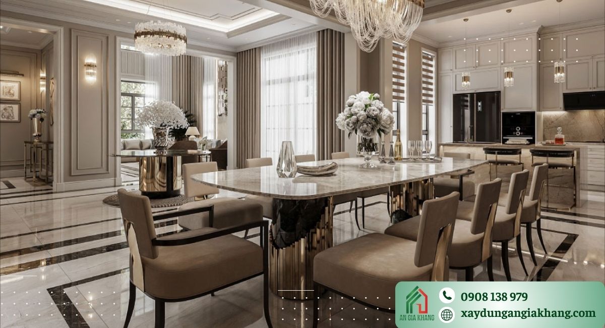 Mẫu nội thất nhà phố Tân Cổ Điển