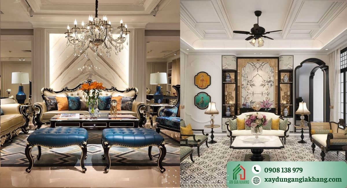Mẫu thiết kế nội thất phong cách Indochine
