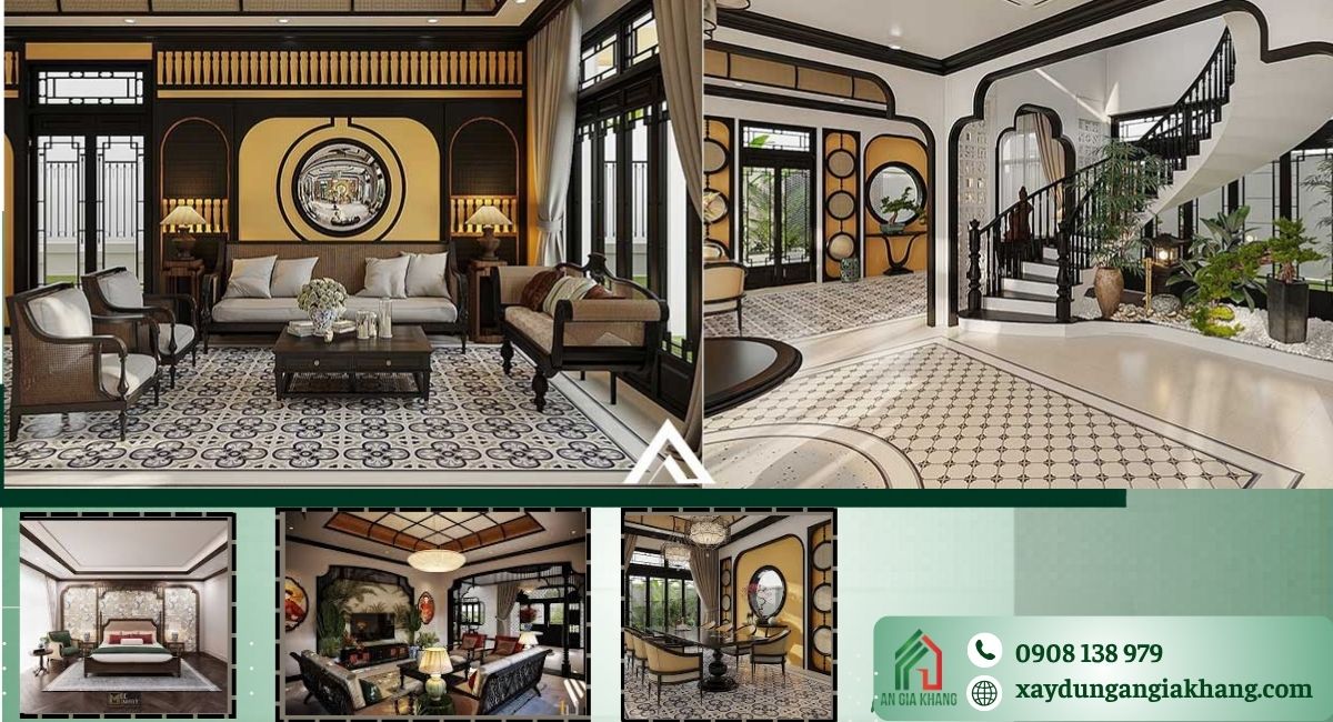 Mẫu thiết kế nội thất phong cách Indochine