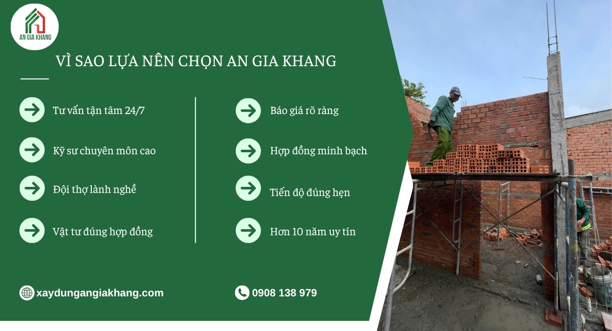Các lí do để chọn An Gia Khang xây thô
