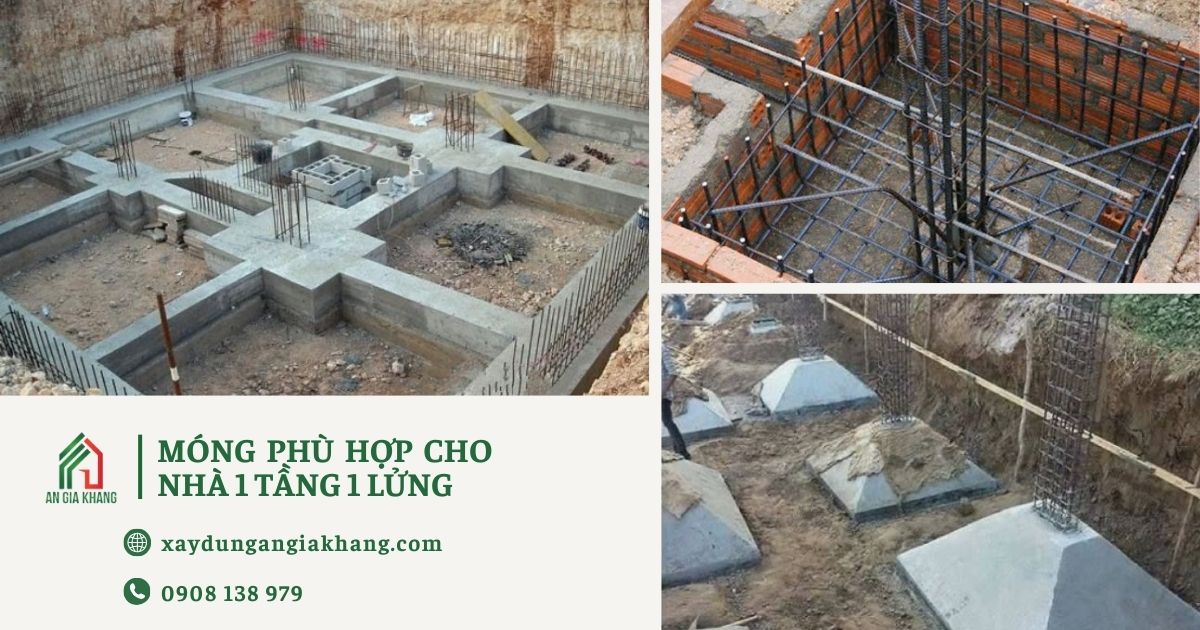 Móng nào phù hợp cho nhà 1 trệt 1 lửng?