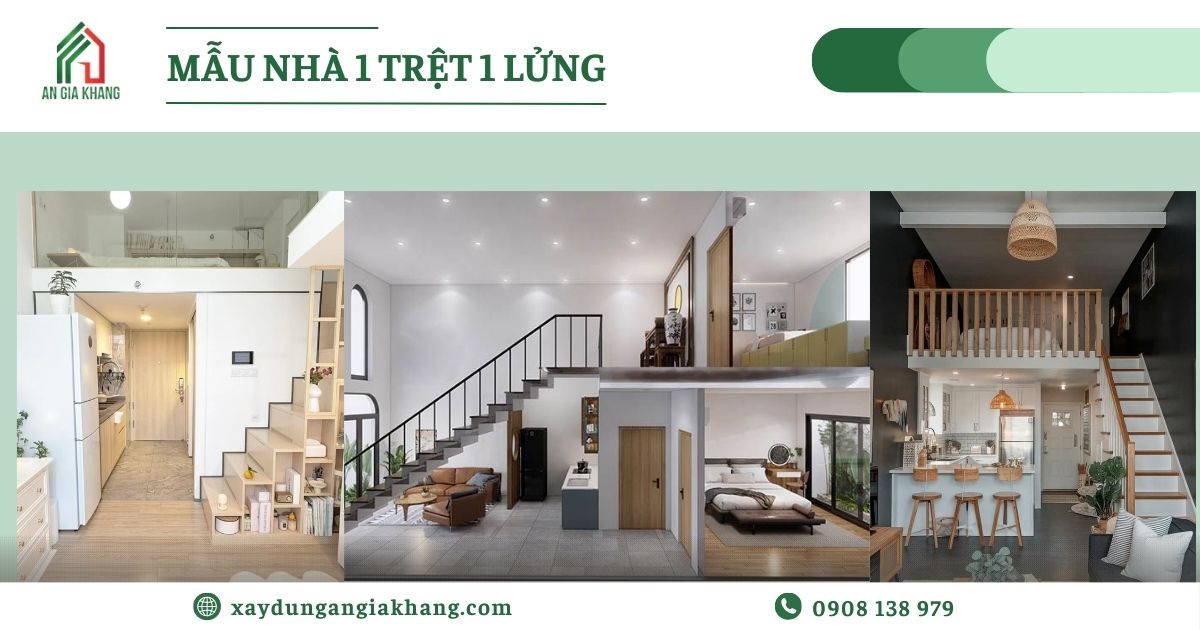 Mẫu nhà 1 trệt 1 lửng