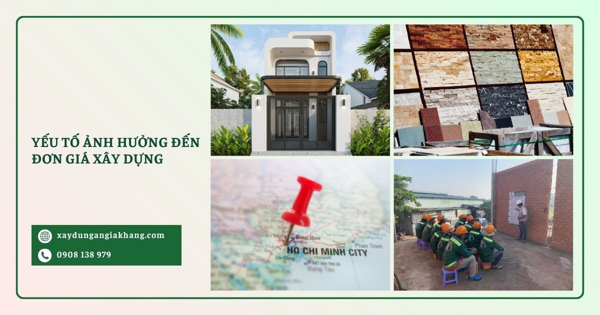 Yếu tố ảnh hưởng đến đơn giá xây dựng