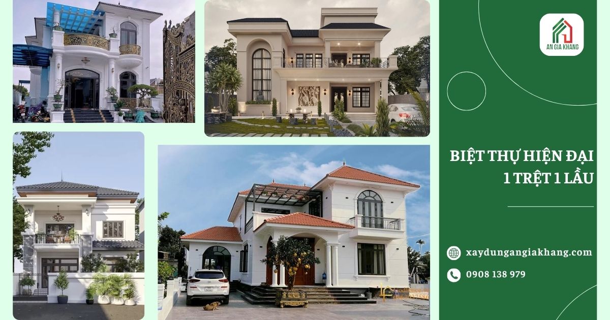 BIỆT THỰ HIỆN ĐẠI 1 TRỆT 1 LẦU