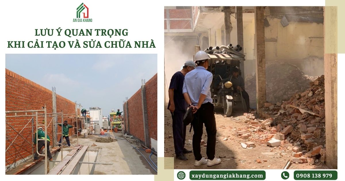 Lưu ý quan trọng khi cải tạo và sửa nhà