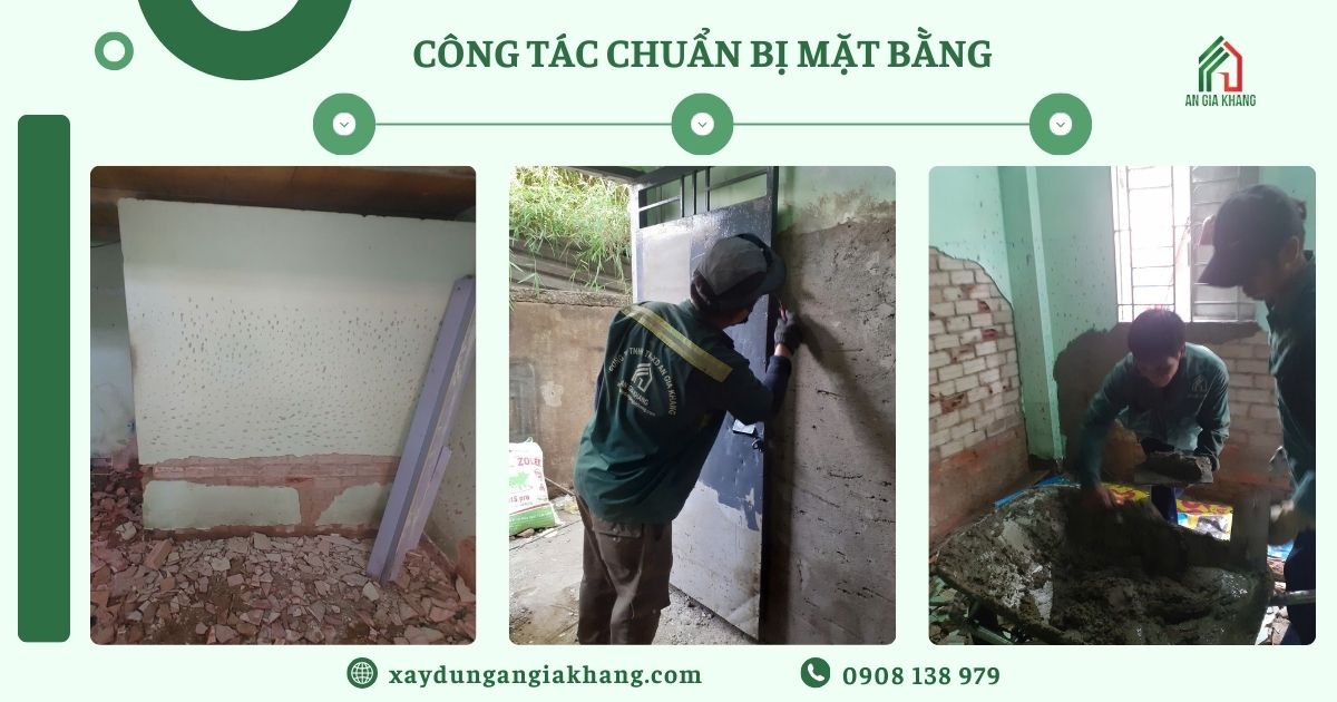 Công tác chuẩn bị mặt bằng