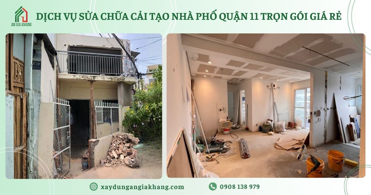 Dịch Vụ Sửa Chữa Cải Tạo Nhà Phố Quận 11 Trọn Gói Giá Rẻ