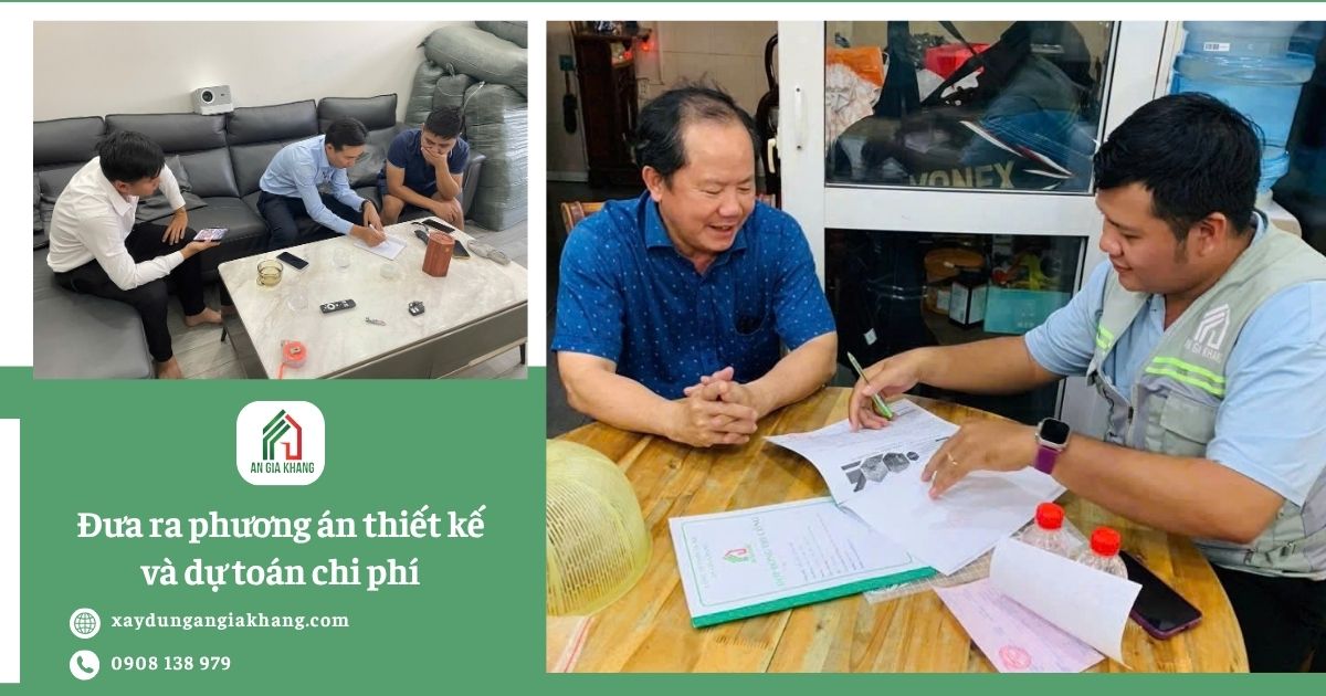 Đưa ra phương án thiết kế, dự toán chi phí