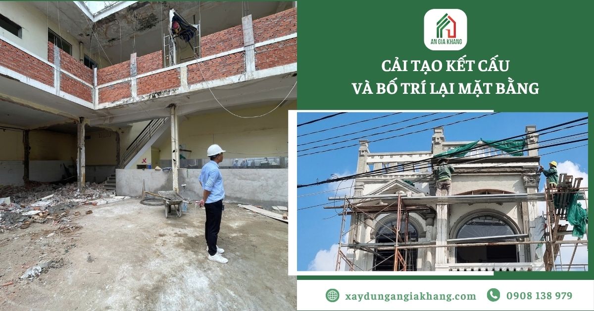 Cải tạo kết cấu và bố trí lại mặt bằng
