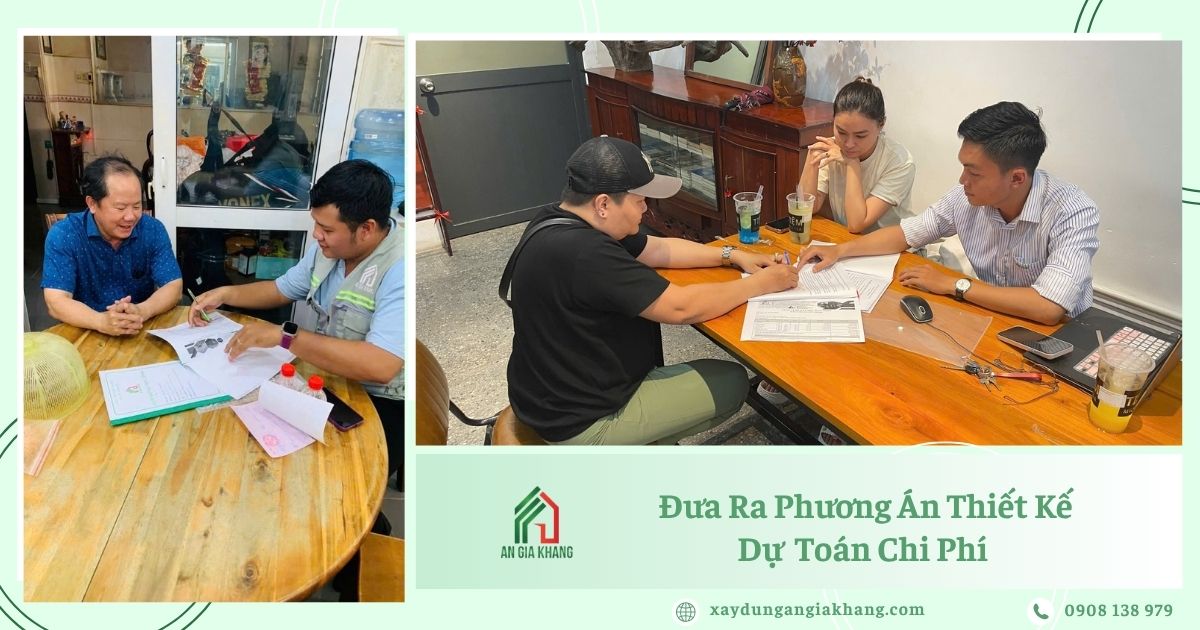 Đưa ra phương án thiết kế, dự toán chi phí