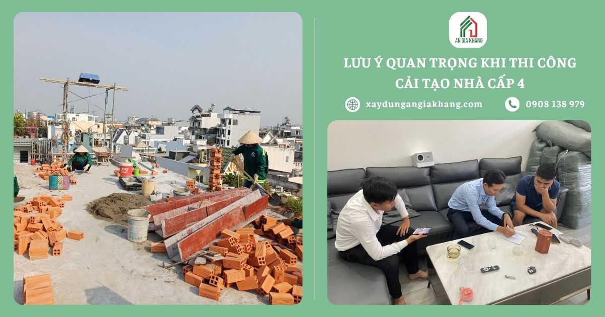 Lưu ý quan trọng khi thi công cải tạo nhà cấp 4