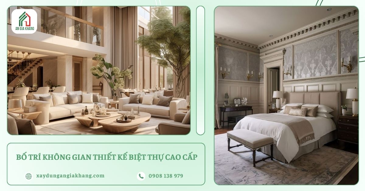 Bố trí không gian trong thiết kế biệt thự cao cấp