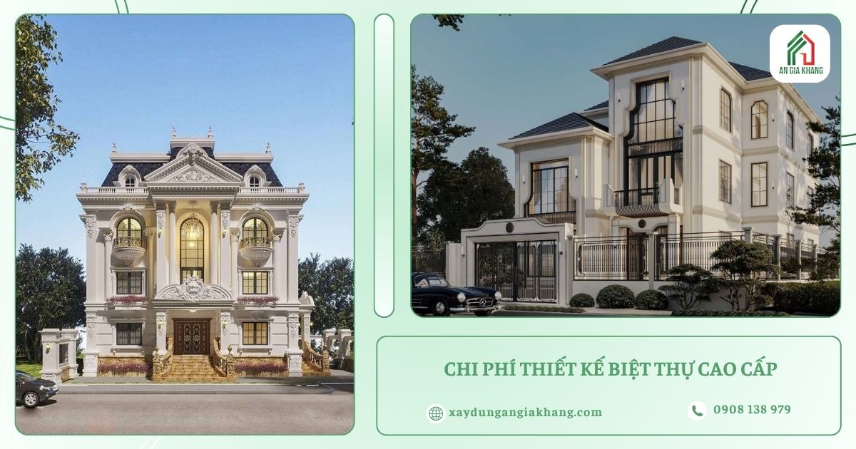 Chi phí thiết kế biệt thự cao cấp