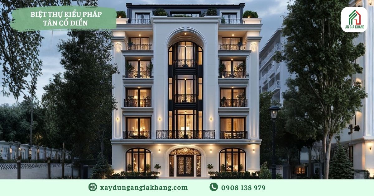 Biệt thự kiểu Pháp tân cổ điển