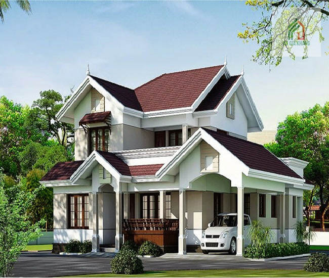 bản vẽ thiết kế nhà 2 tầng mái Thái