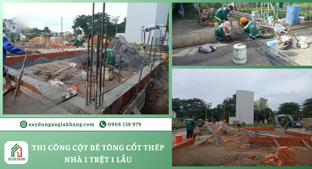 Thi công cột bê tông cốt thép