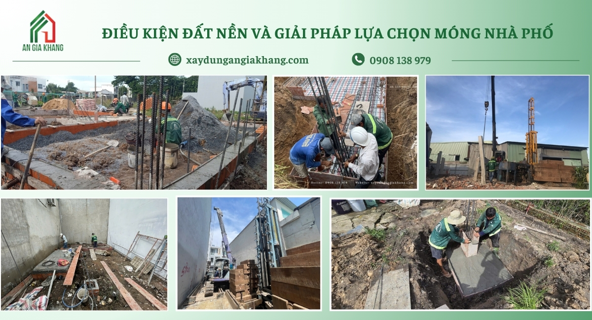 Điều kiện đất nền và giải pháp móng nhà phố