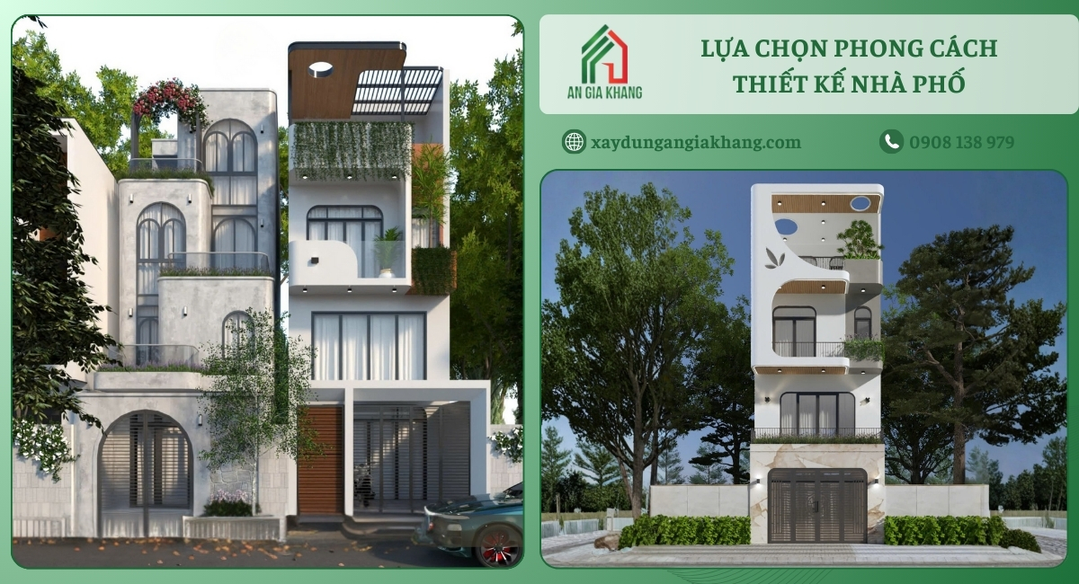 Lựa chọn phong cách thiết kế nhà phố