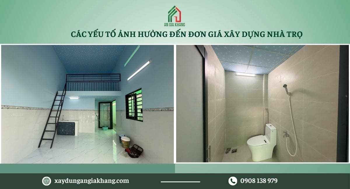  Các yếu tố ảnh hưởng đến đơn giá xây dựng nhà trọ