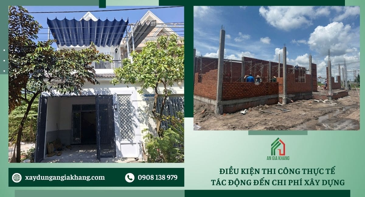 Điều kiện thi công thực tế tác động đến chi phí