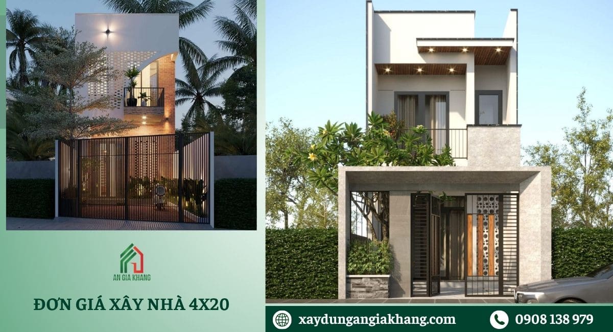 Đơn giá xây nhà 4x20 