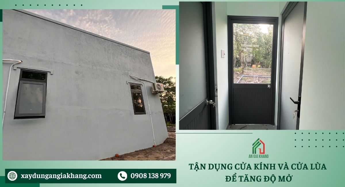Tận dụng cửa kính và cửa lùa để tăng độ mở