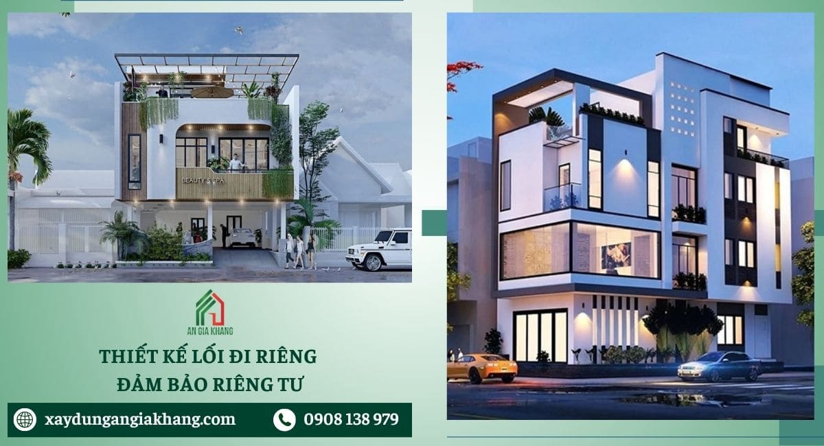 Thiết kế lối đi riêng đảm bảo riêng tư