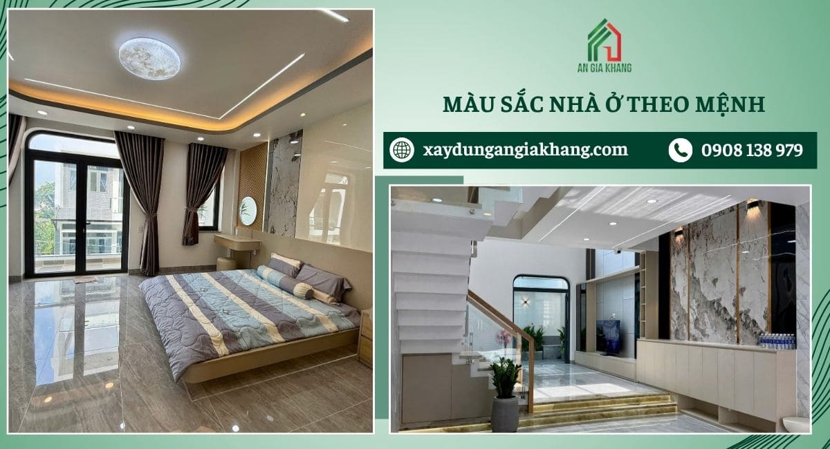 Không gian nội thất với màu sắc hài hòa và cân bằng