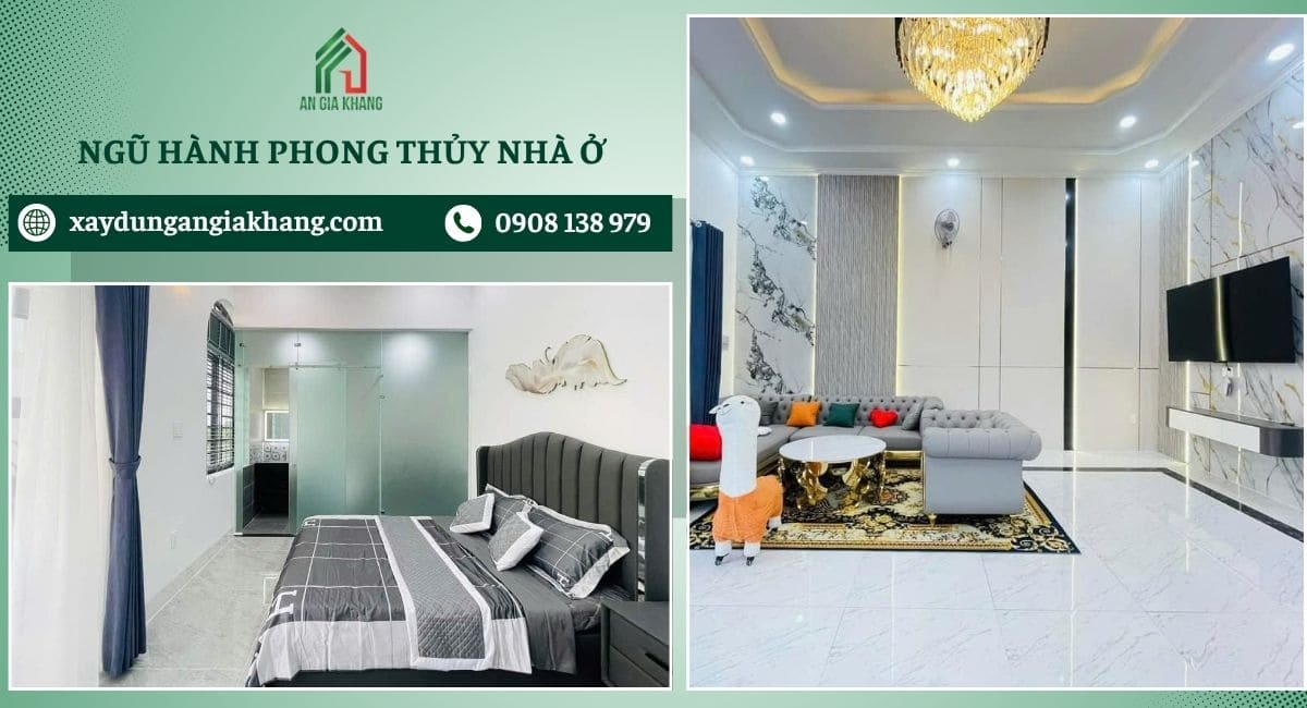 Minh họa ngũ hành phong thủy trong thiết kế nhà ở