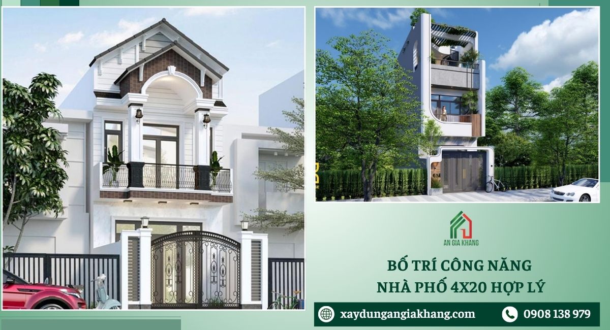 Bố trí công năng nhà phố 4x20 khoa học, tối ưu diện tích sử dụng