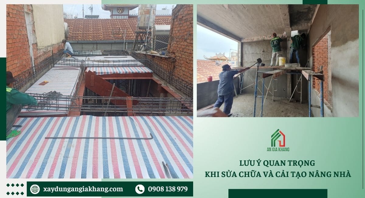 Lưu ý quan trọng khi sửa chữa và cải tạo nâng nhà