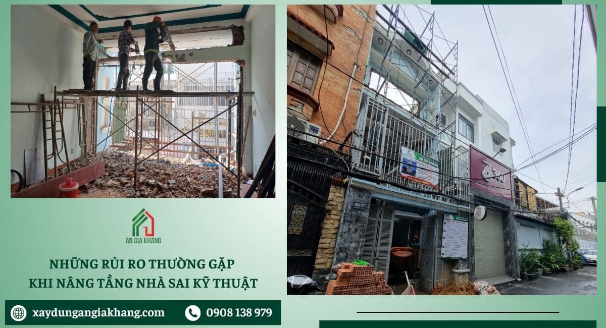 Những rủi ro thường gặp khi nâng tầng nhà sai kỹ thuật
