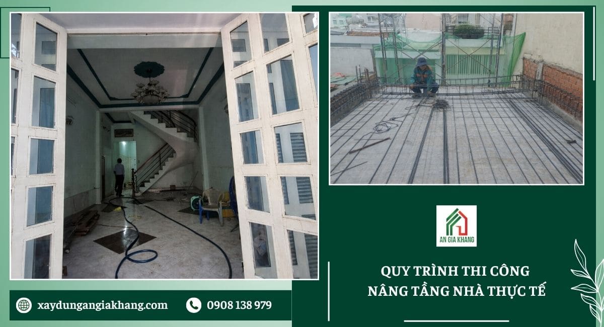 Quy trình thi công nâng tầng nhà thực tế