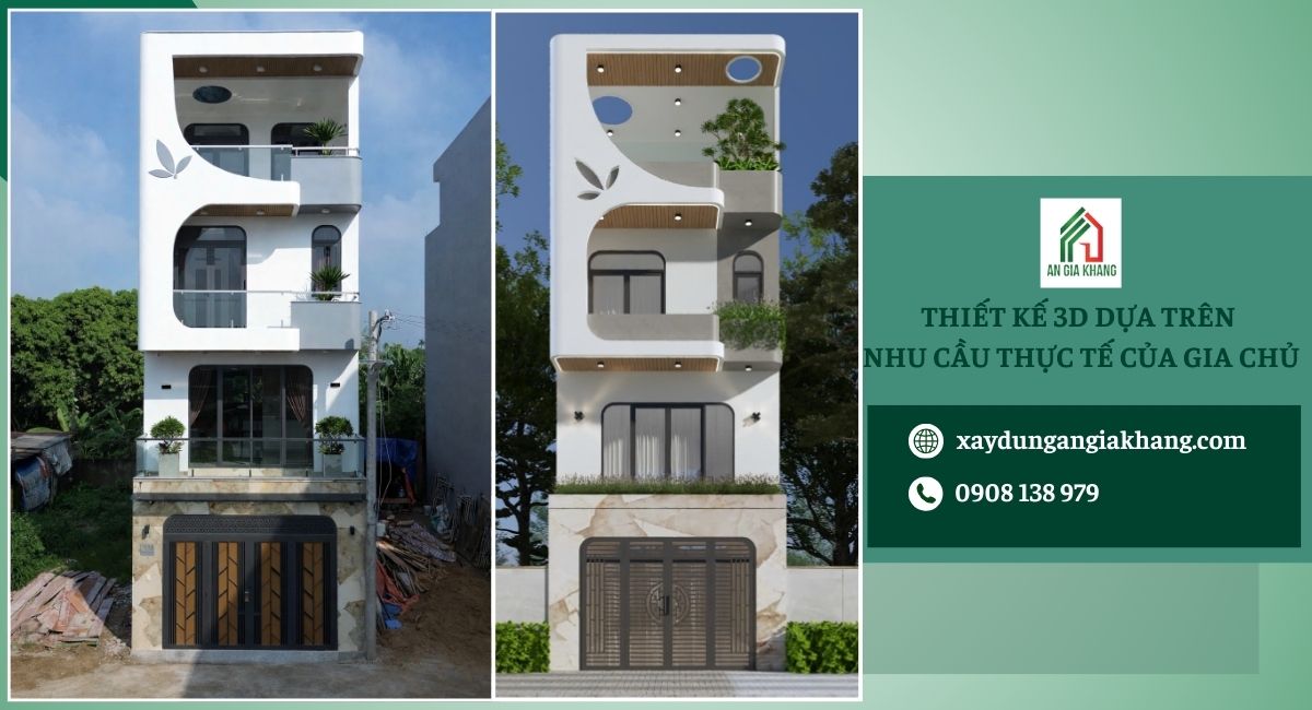 Thiết kế 3D dựa trên nhu cầu thực tế của gia chủ