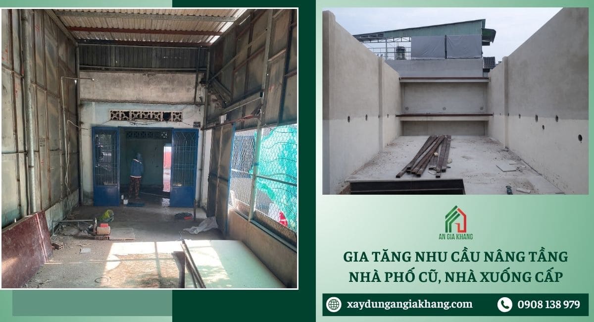 Gia tăng nhu cầu nâng tầng nhà phố cũ, nhà xuống cấp