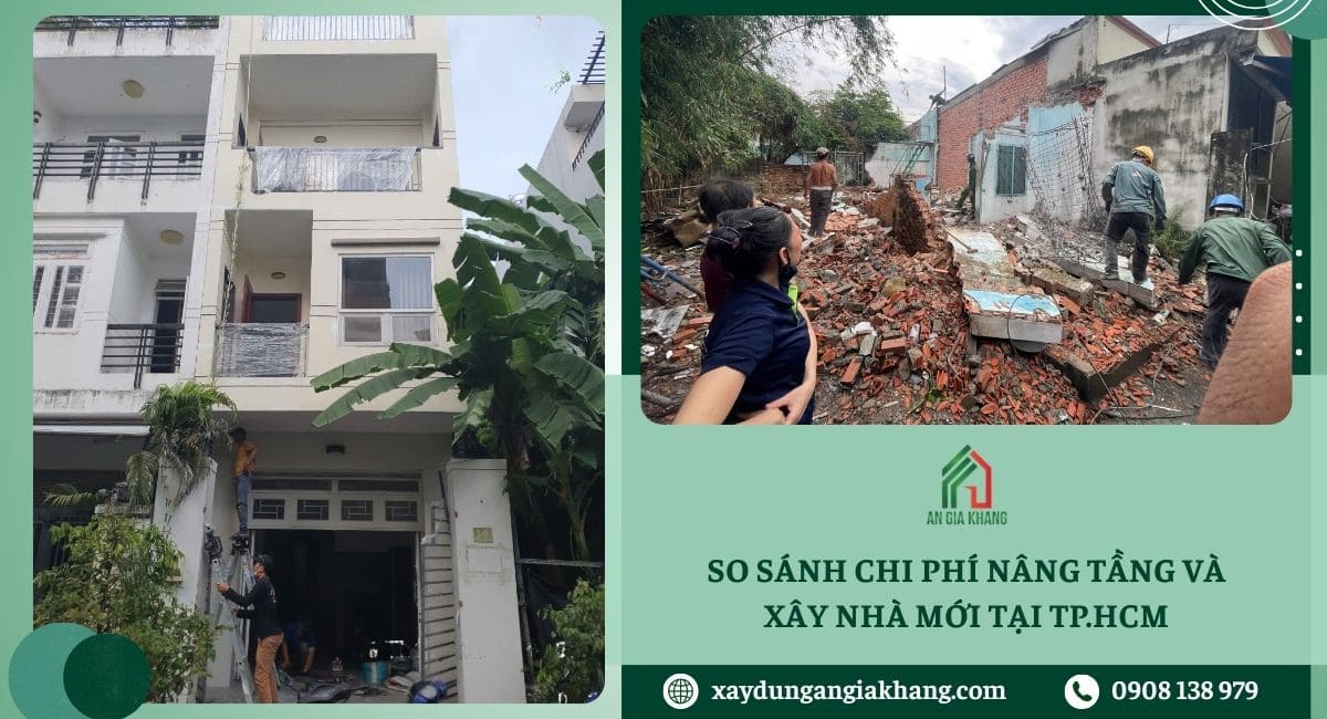 So sánh chi phí nâng tầng và xây nhà mới tại TP.HCM