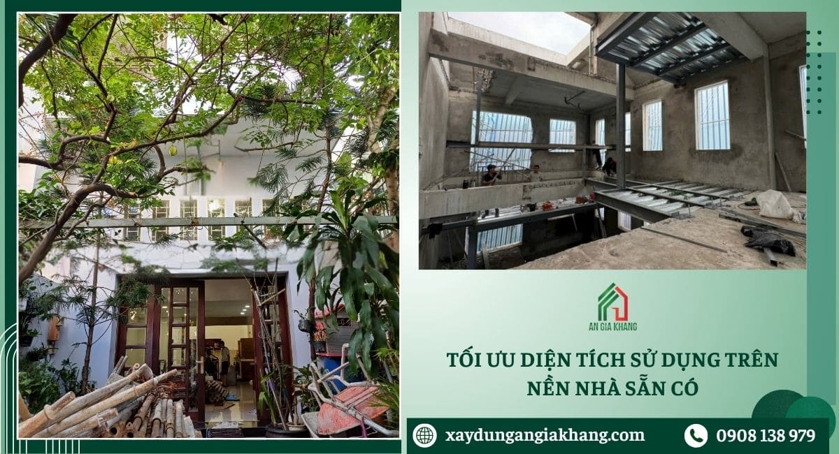 Tối ưu diện tích sử dụng trên nền nhà sẵn có