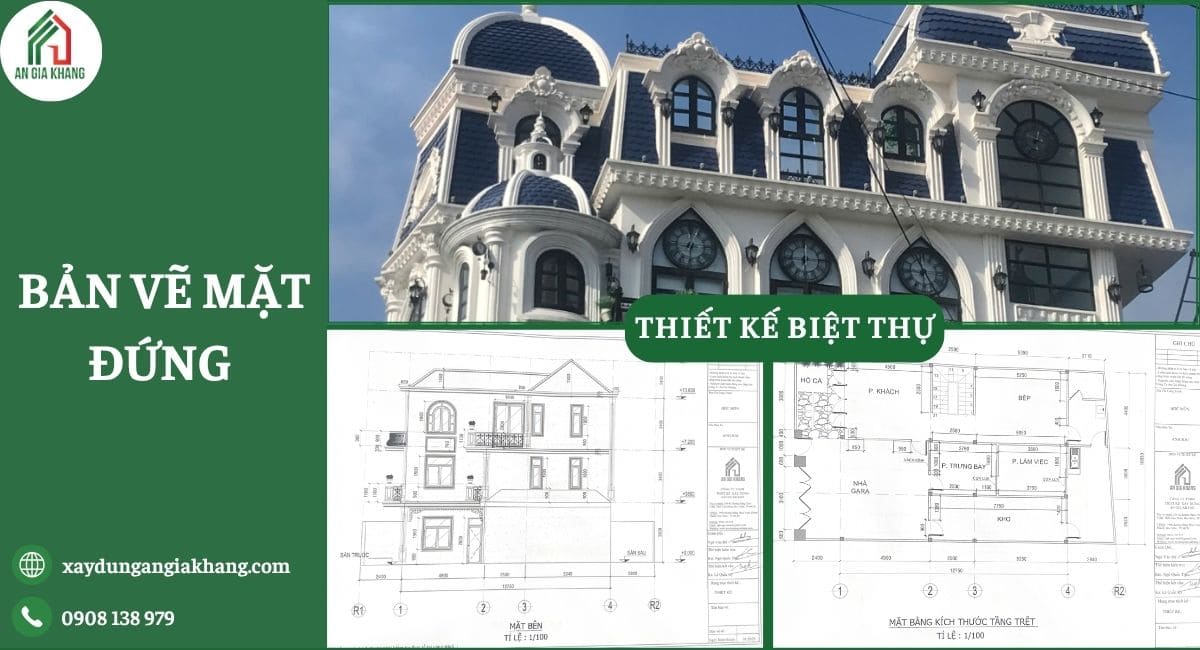 Hình dung hồ sơ mặt đứng tại An Gia Khang 