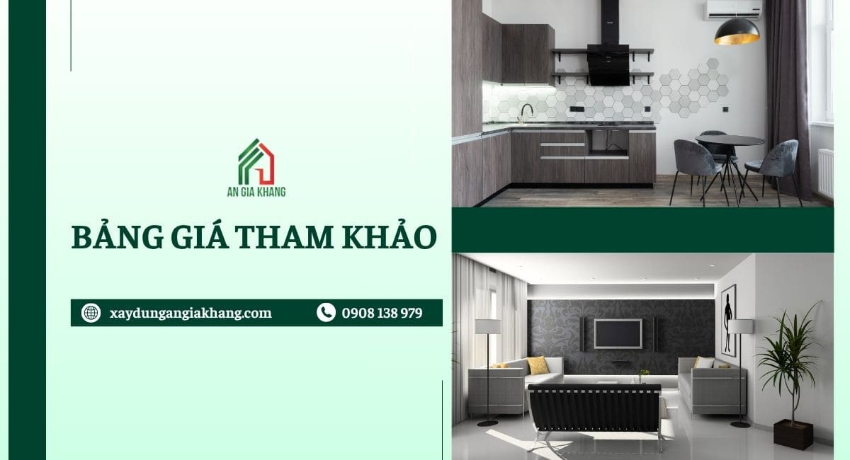 Bảng giá tham khảo thiết kế nội thất