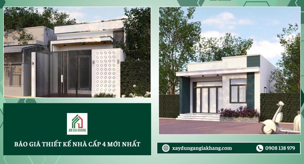 Báo giá thiết kế nhà cấp 4 mới nhất