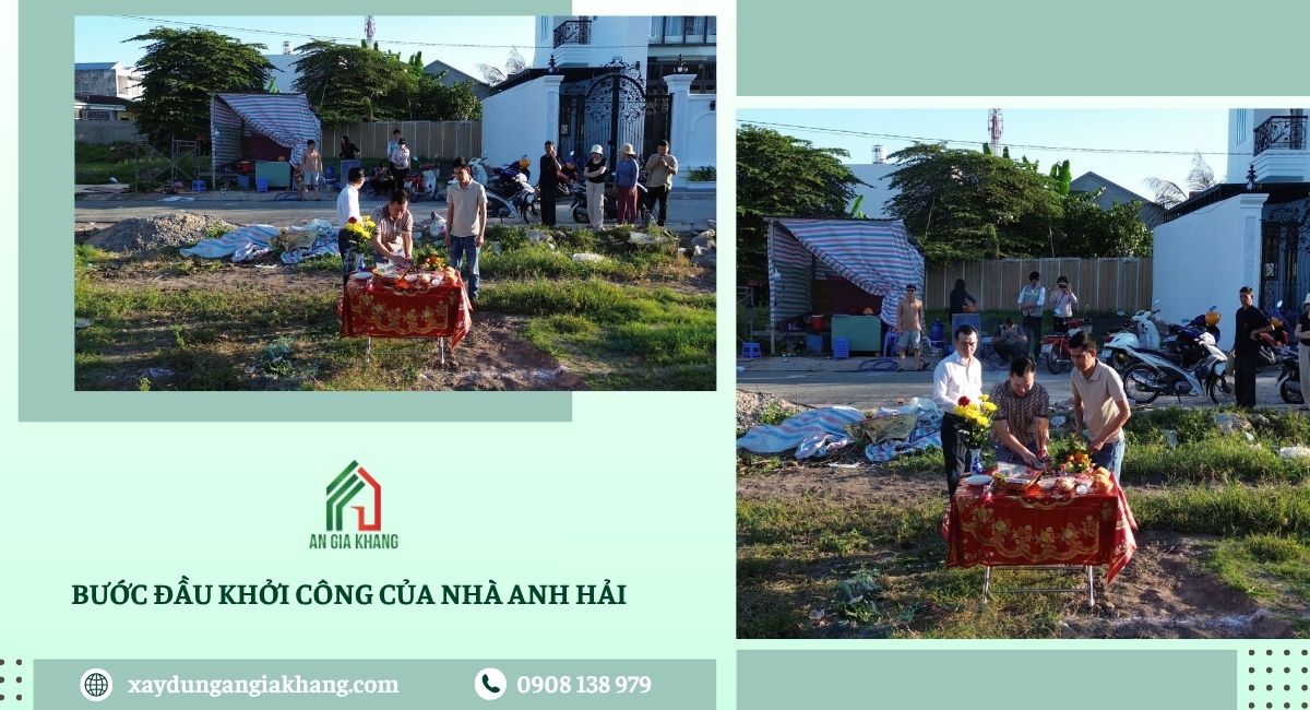 Bước đầu khởi công nhà ông Hải