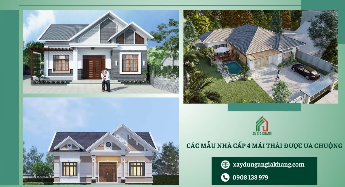 Các mẫu nhà cấp 4 mái Thái được ưa chuộng