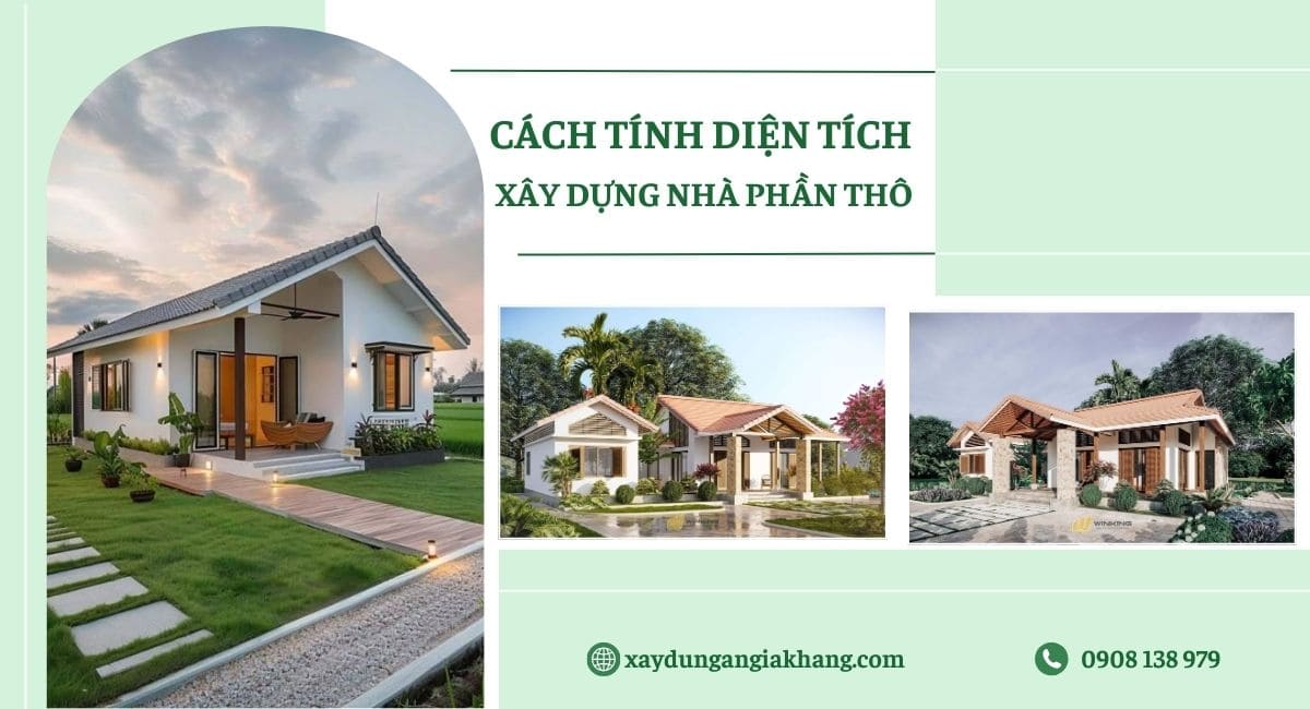 Cách tính diện tích phần thô 