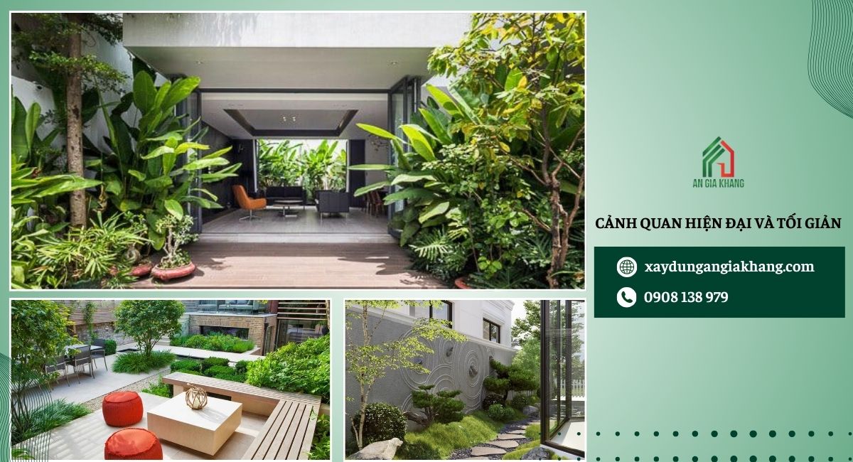 Cảnh quan hiện đại và tối giản